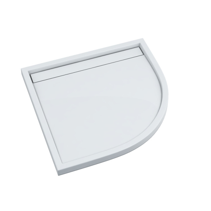 Schedline Brodzik kompozytowy Stabilsound Plus® Estra 90x90x4,5 cm R55, półokrągły, Gwarancja 15 lat